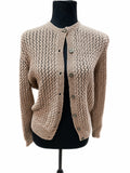 Cardigan tricotat damă bej pudrat, M
