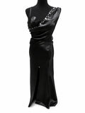Rochie elegantă neagră de seară, S