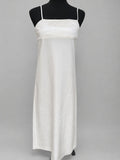 Rochie lungă albă Zara, tip slip dress, XS