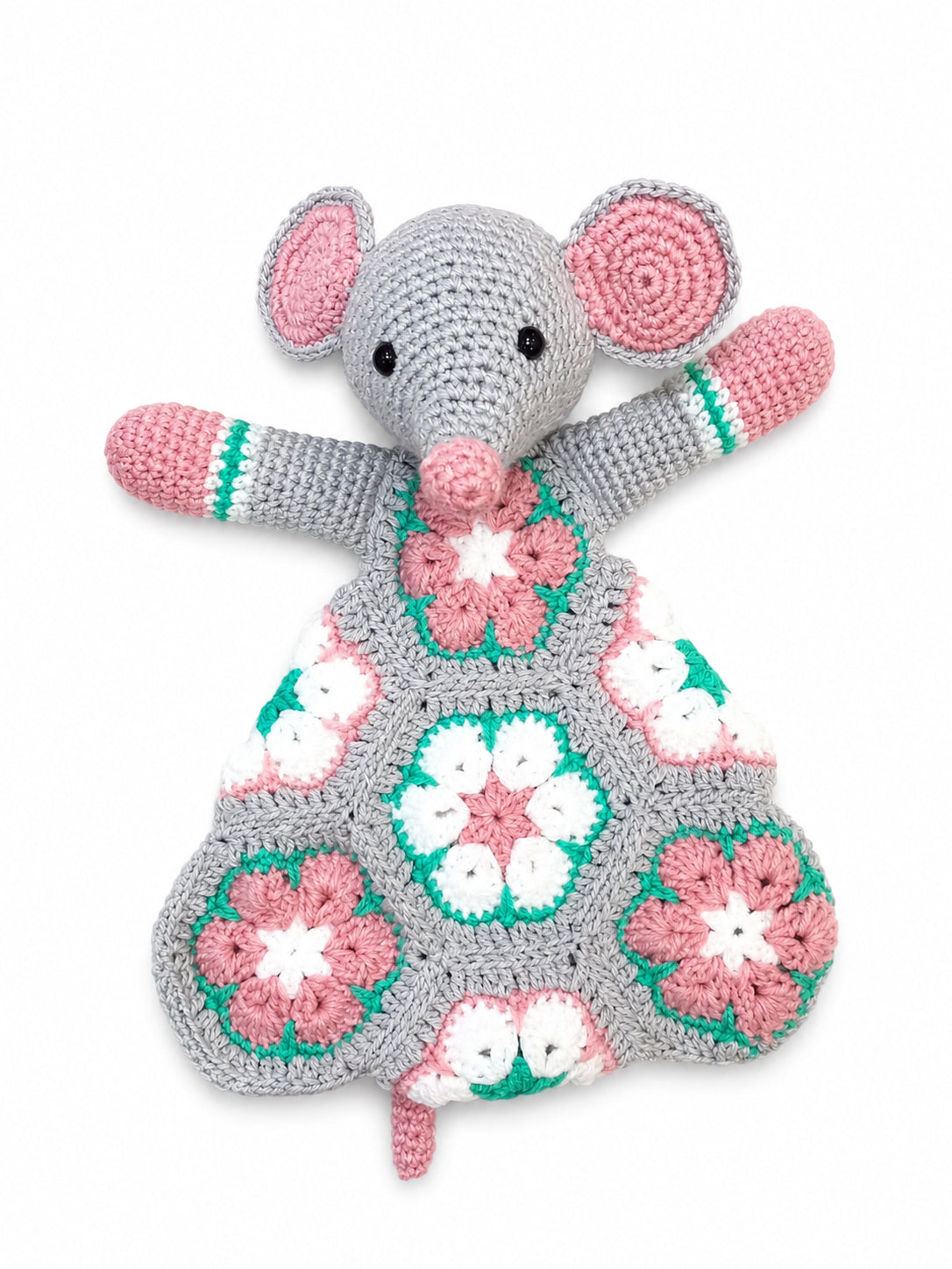 Jucărie croșetată tip doudou – șoricel