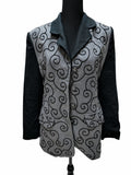 Sacou damă elegant gri-negru, 36