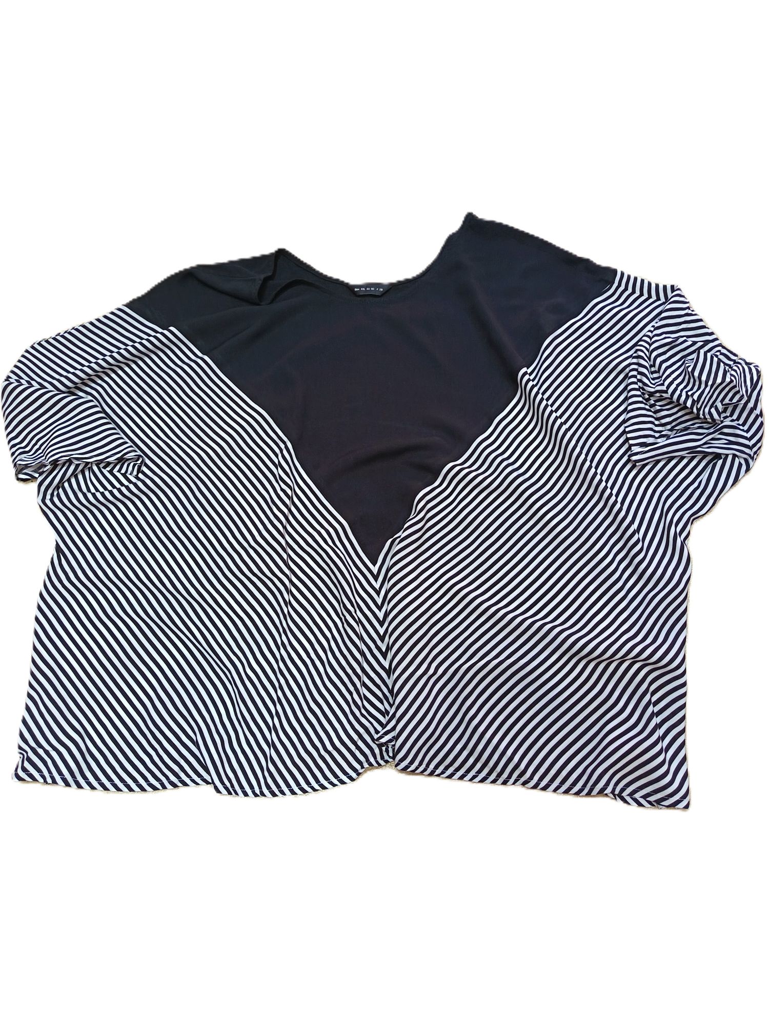 Bluză damă alb-negru, 4XL