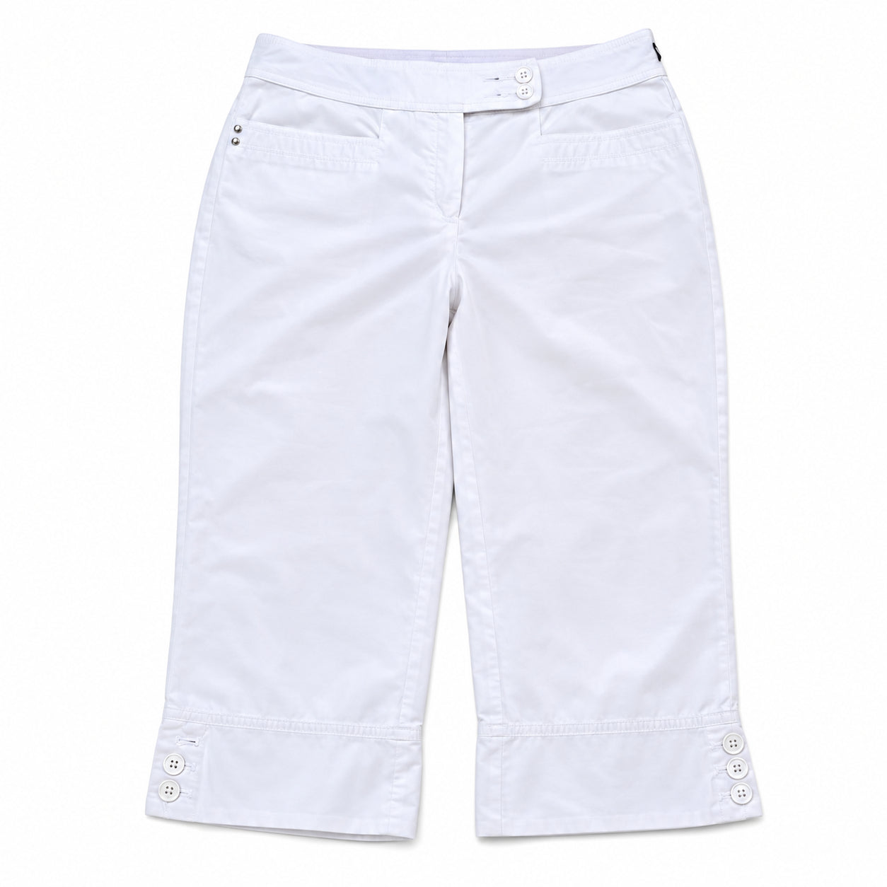 Pantaloni capri albi, 36