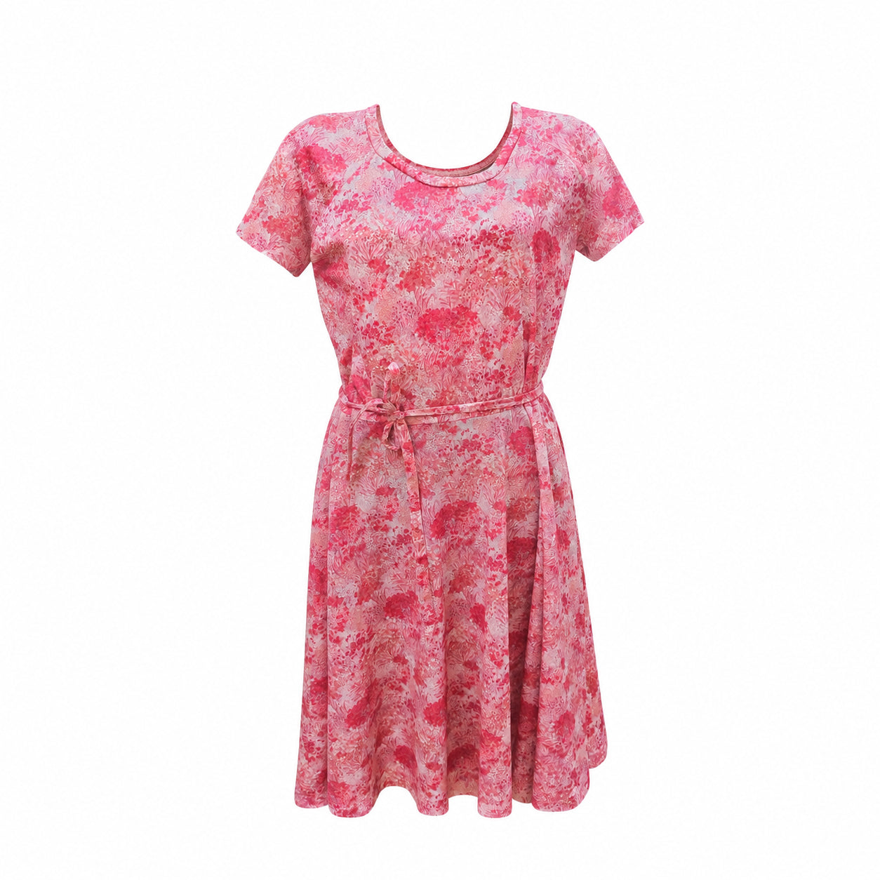 Rochie damă roz cu imprimeu floral, S