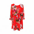 Rochie New Collection, roșie cu imprimeu floral, M