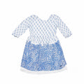 Rochie Pepe Jeans, albă cu imprimeu albastru floral, M