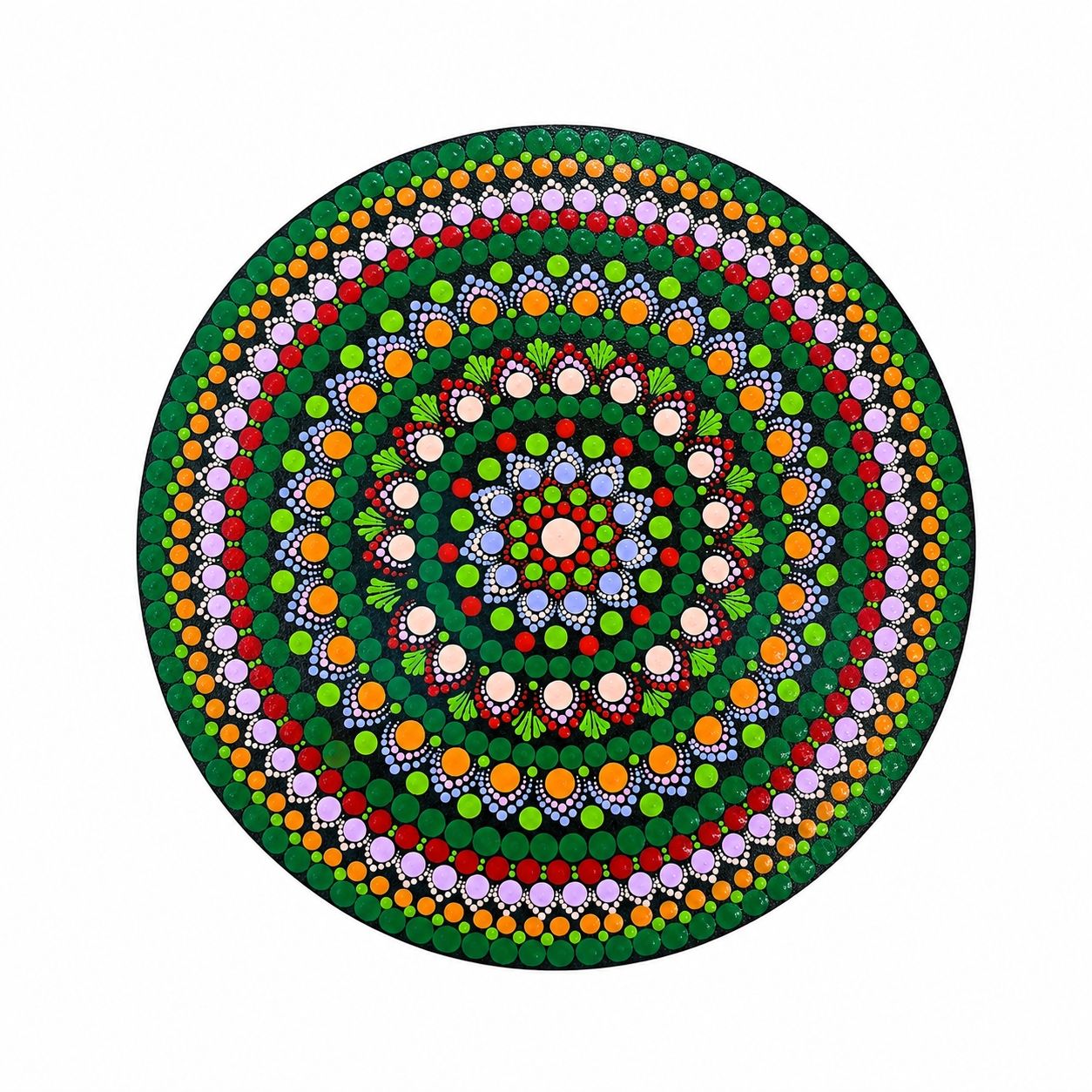 Mandală ornamentală handmade, 25 cm