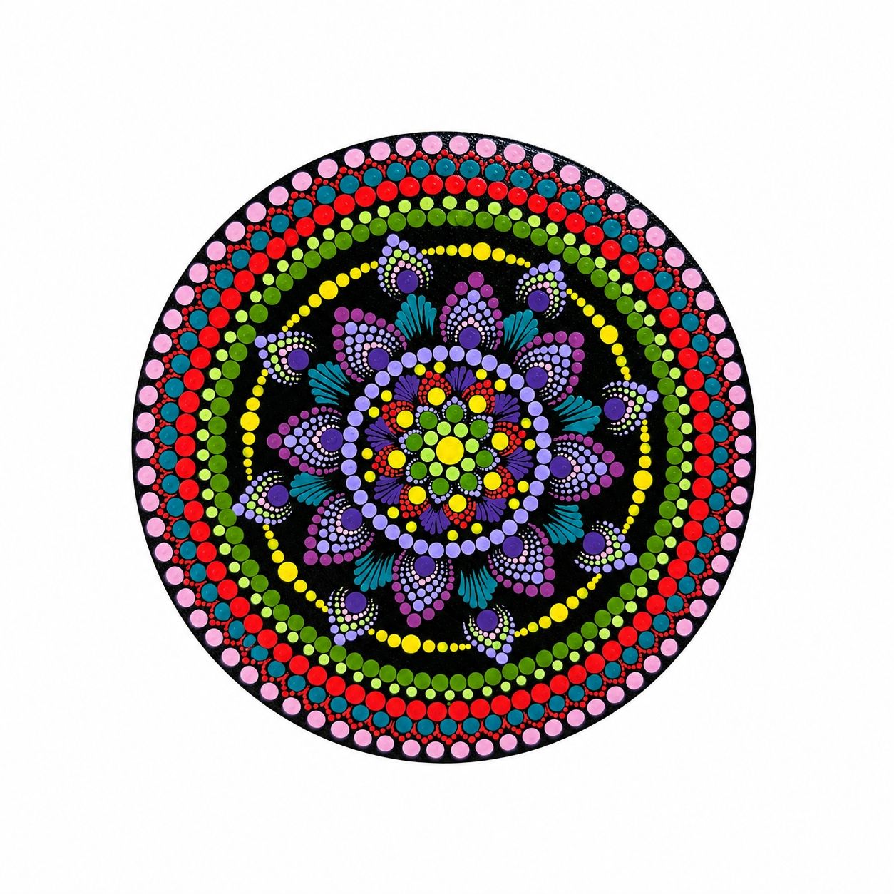 Mandală ornamentală handmade, 25 cm