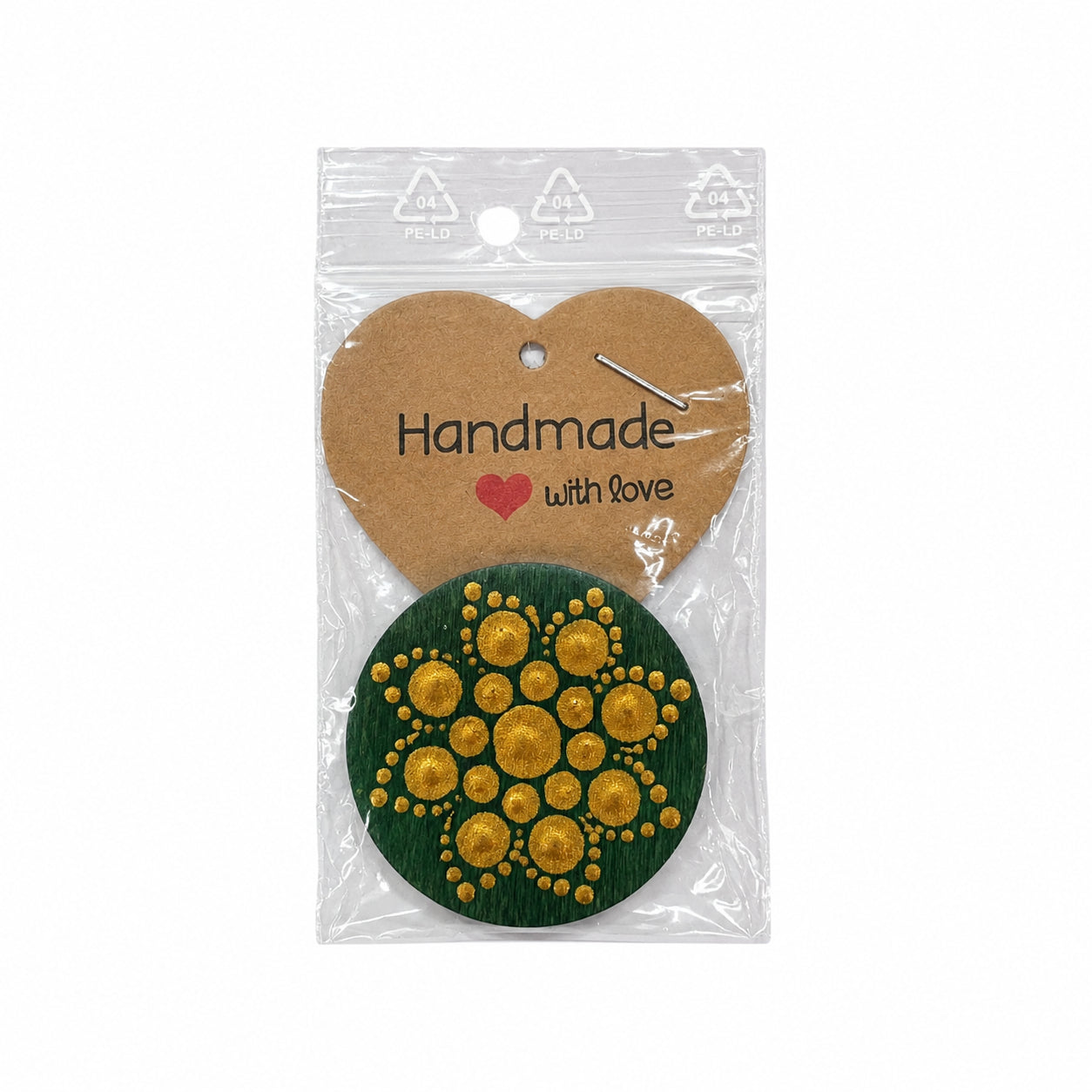 Magnet decorativ handmade din lemn
