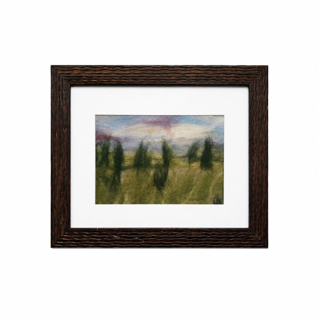 Tablou decorativ cu peisaj în ramă din lemn, 24x29