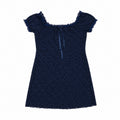 Rochie bleumarin din dantelă florală, S