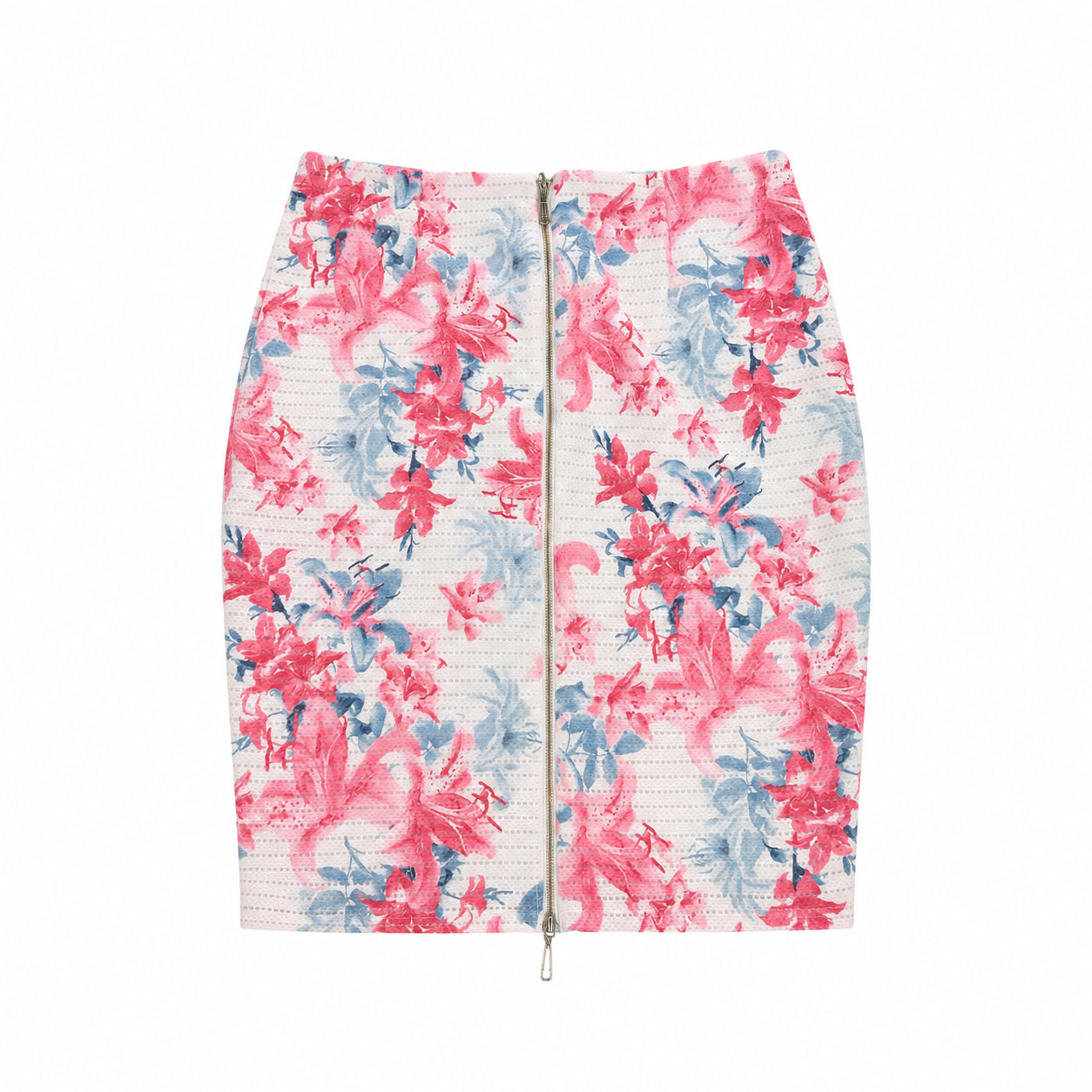 Fustă albă cu imprimeu floral, M/L