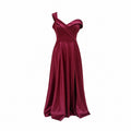 Rochie lungă elegantă bordo, 36