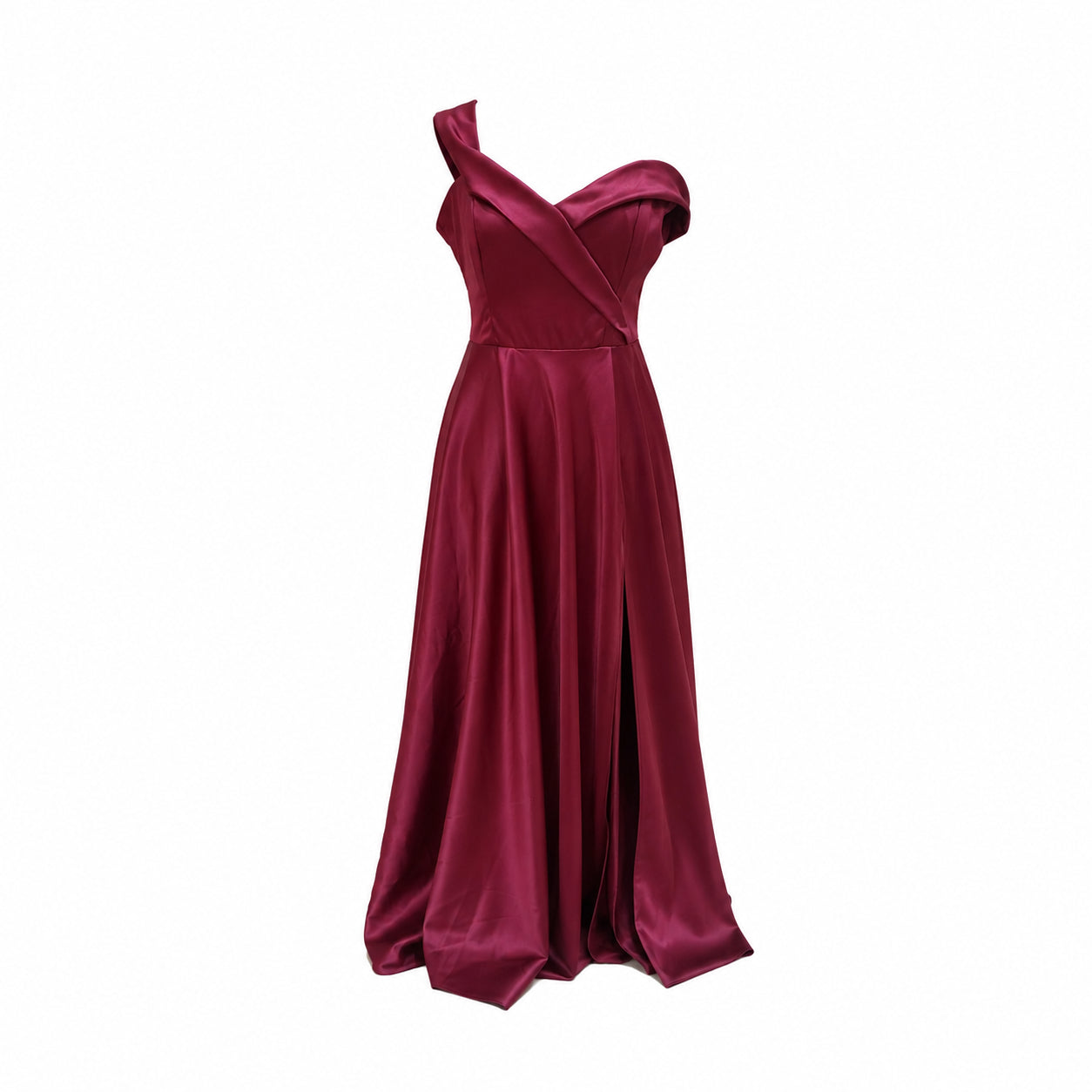 Rochie lungă elegantă bordo, 36