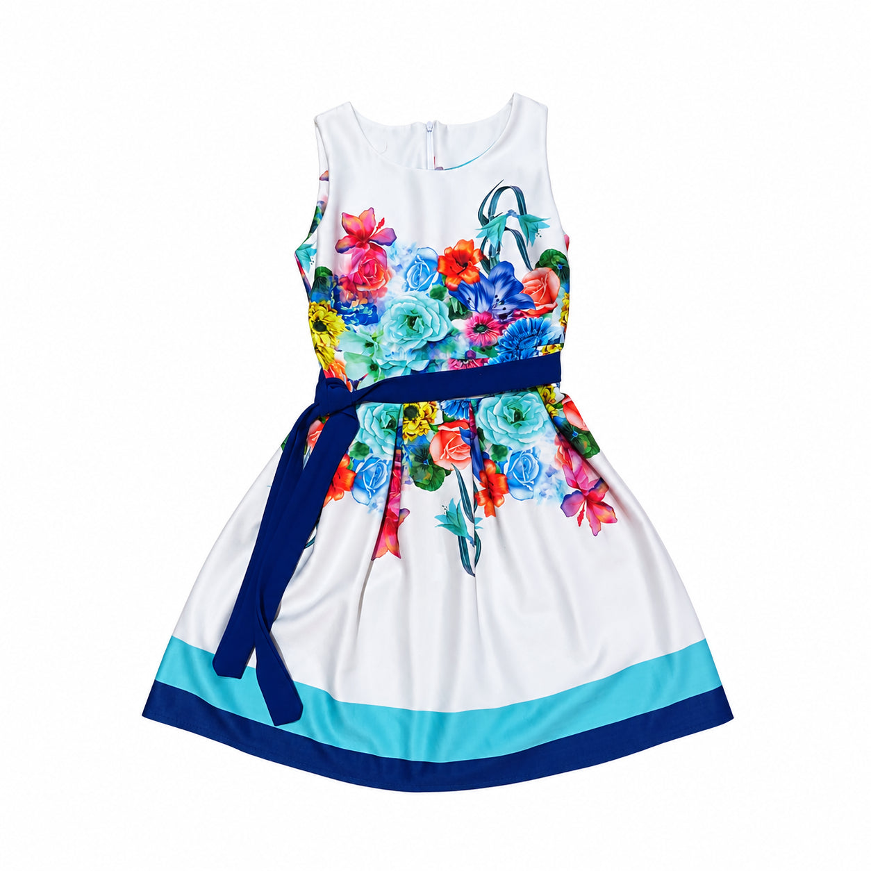 Rochie damă albă cu imprimeu floral, S