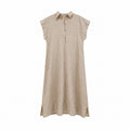 Rochie lungă bej Imperial, L