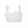 Top damă alb tip crop, S