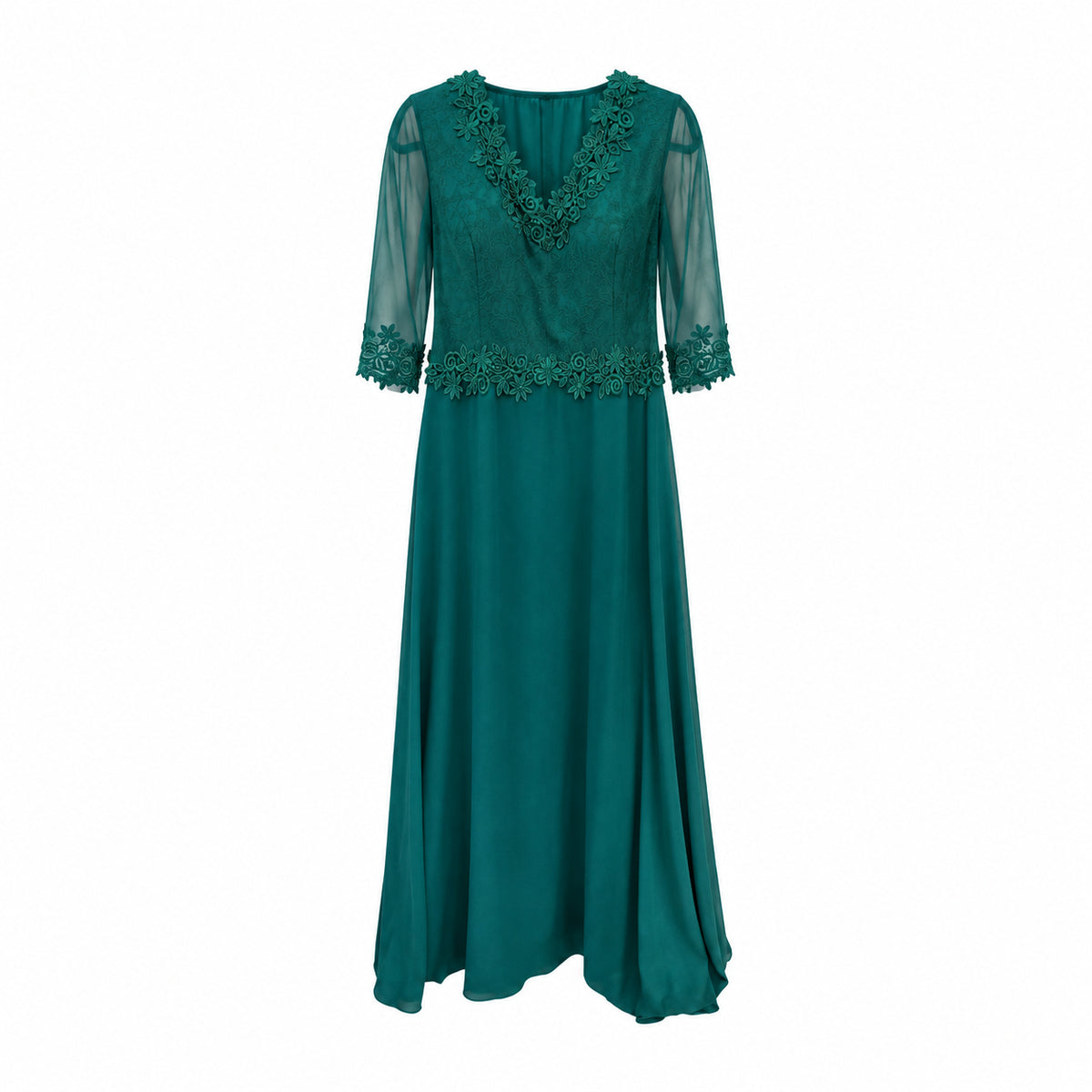 Rochie lungă verde smarald Zumra Moda