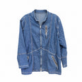 Jachetă lungă din denim albastru Twister