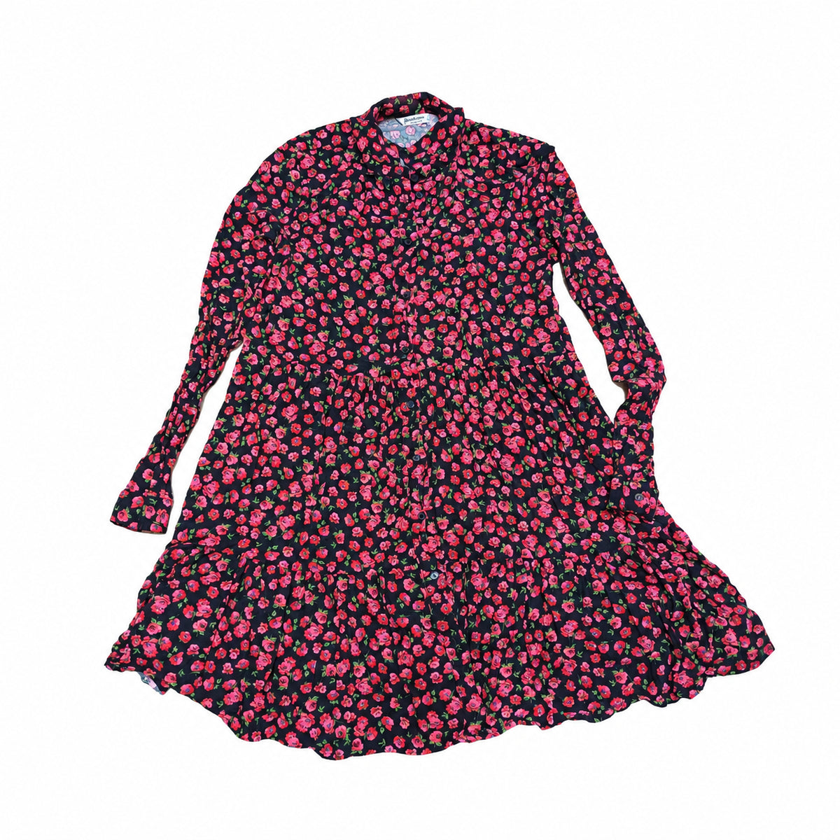 Rochie midi neagră Stradivarius