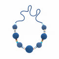 Colier handmade albastru