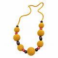 Colier handmade galben