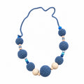 Colier handmade albastru
