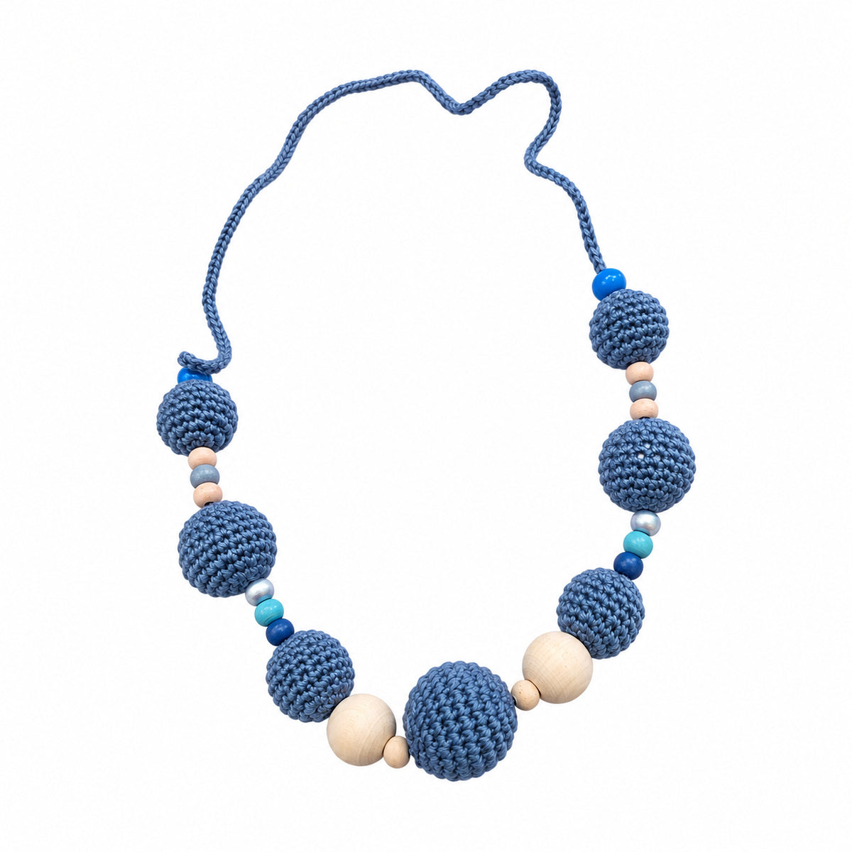 Colier handmade albastru