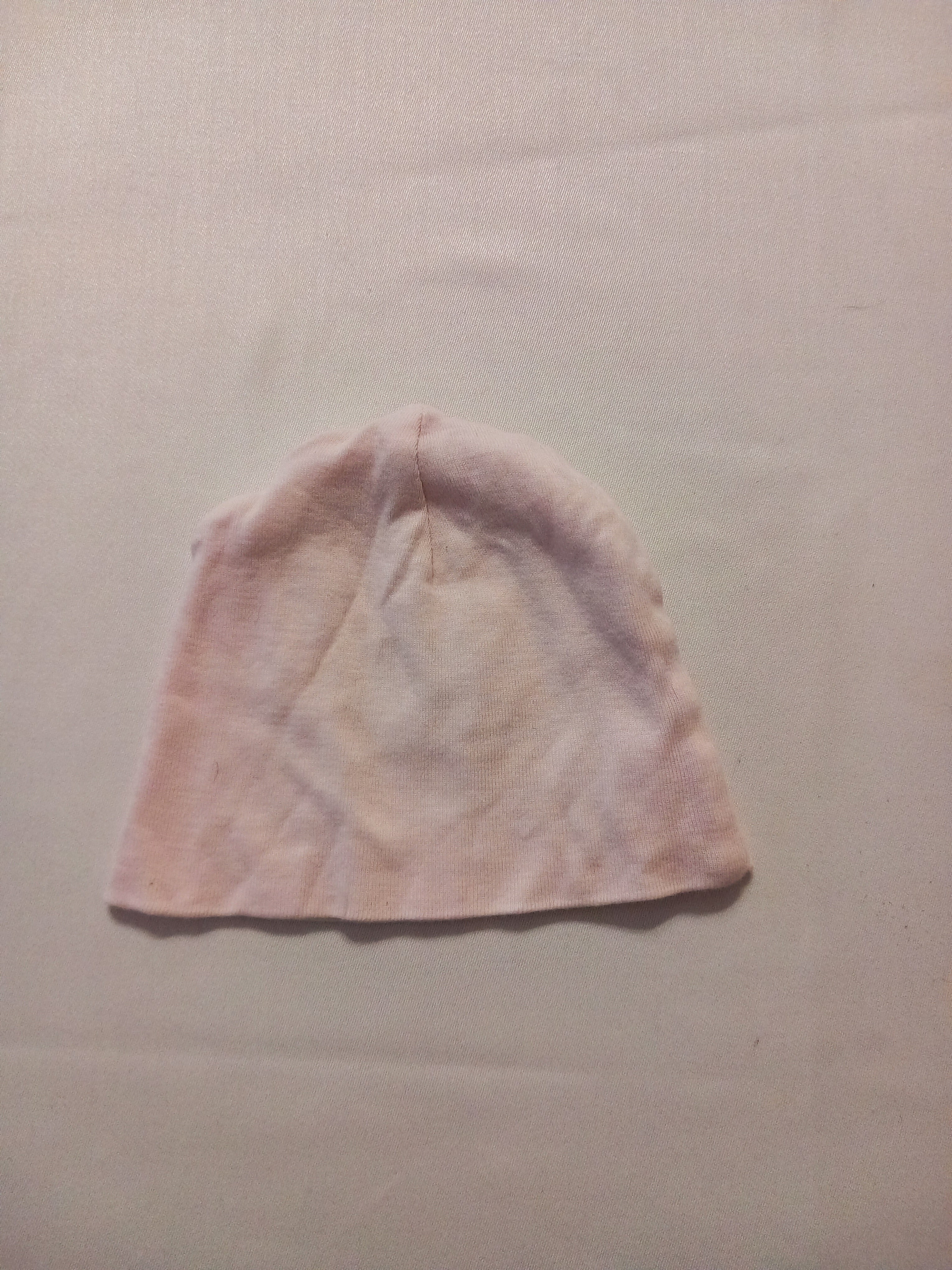 Căciulă din bumbac roz pal, mărime 0