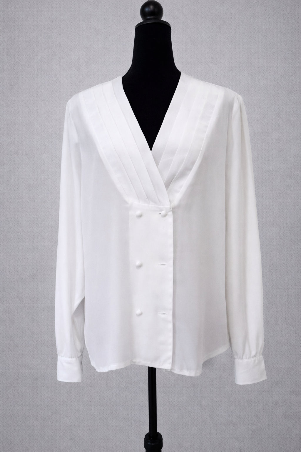 Bluză albă pentru femei din voal, mărime M