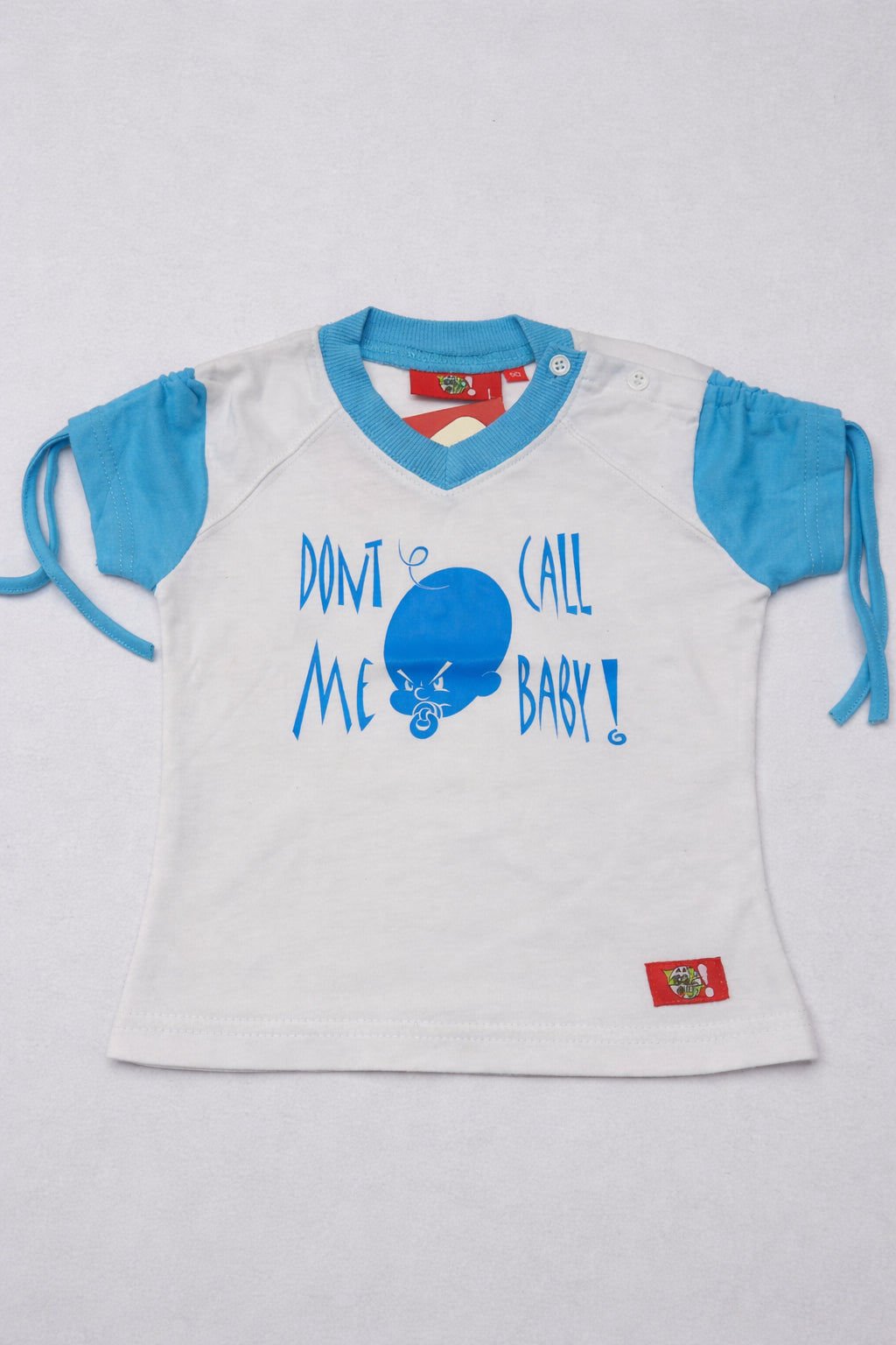 Tricou pentru bebeluși alb cu accente bleu 80