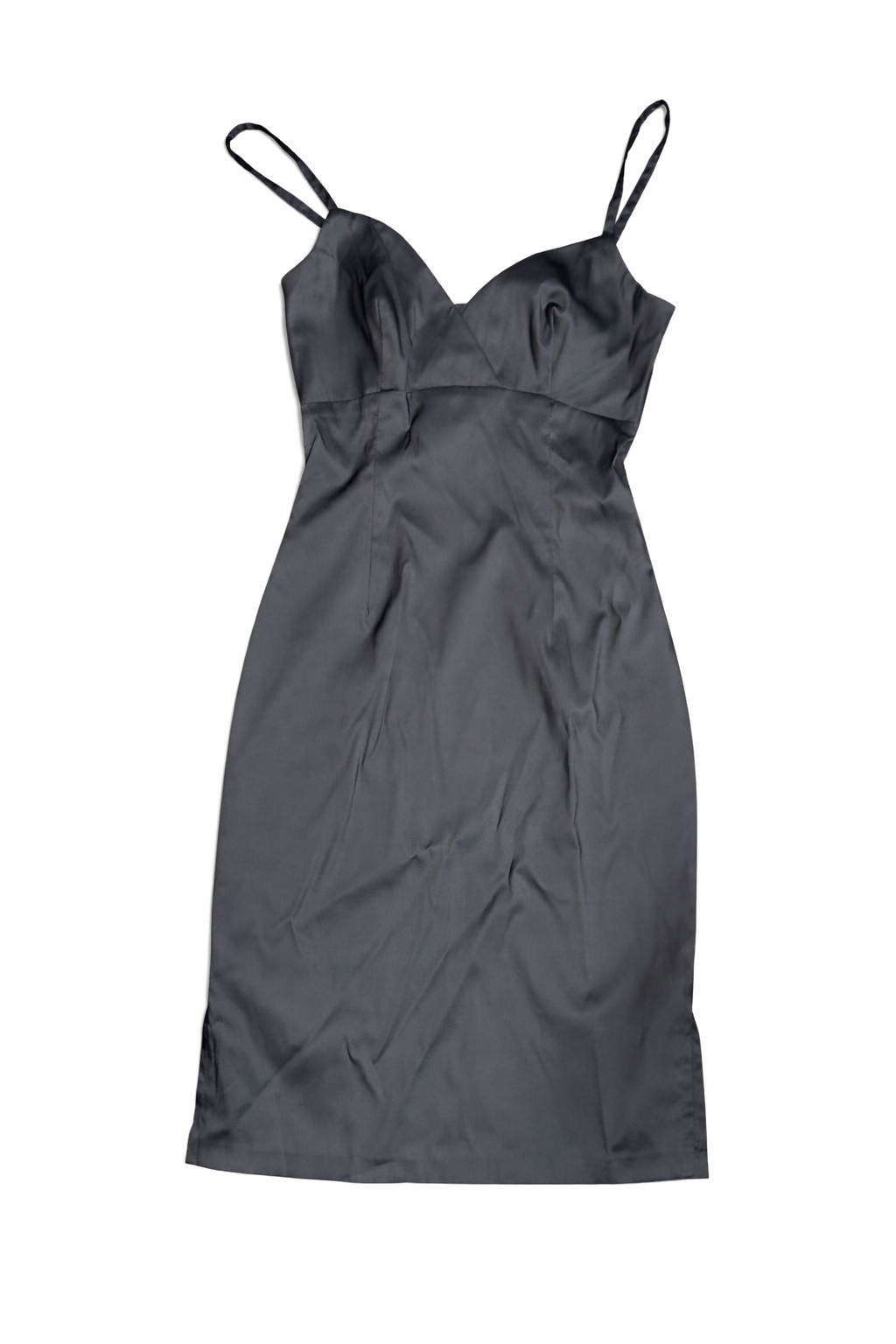 Rochie tip slip gri antracit, fete, 32