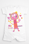 Pijama, 98, imprimeu colorat „Miss Kisses”