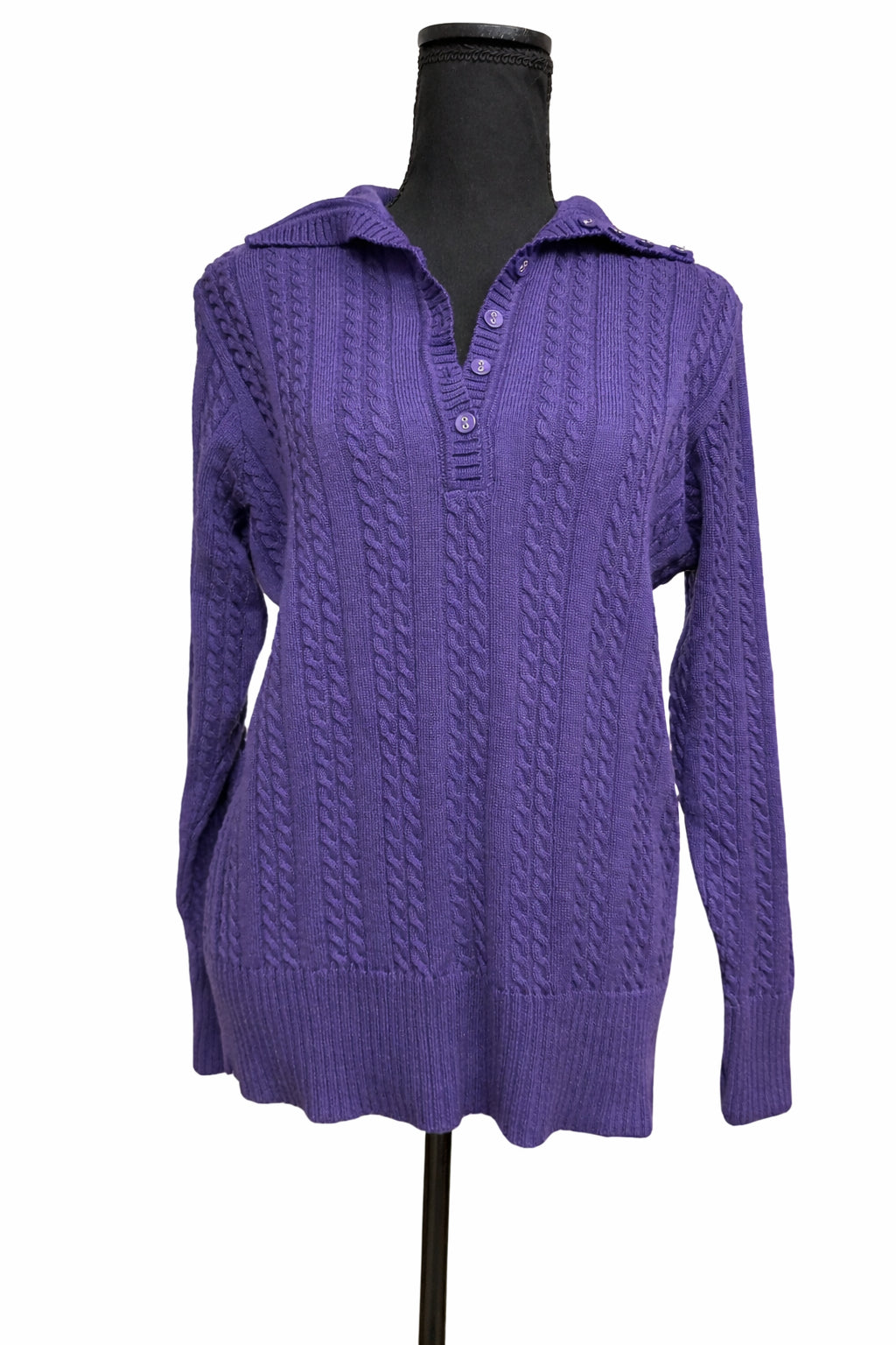 Pulover DFVV pentru femei, mov tricotat damă, mărime 44