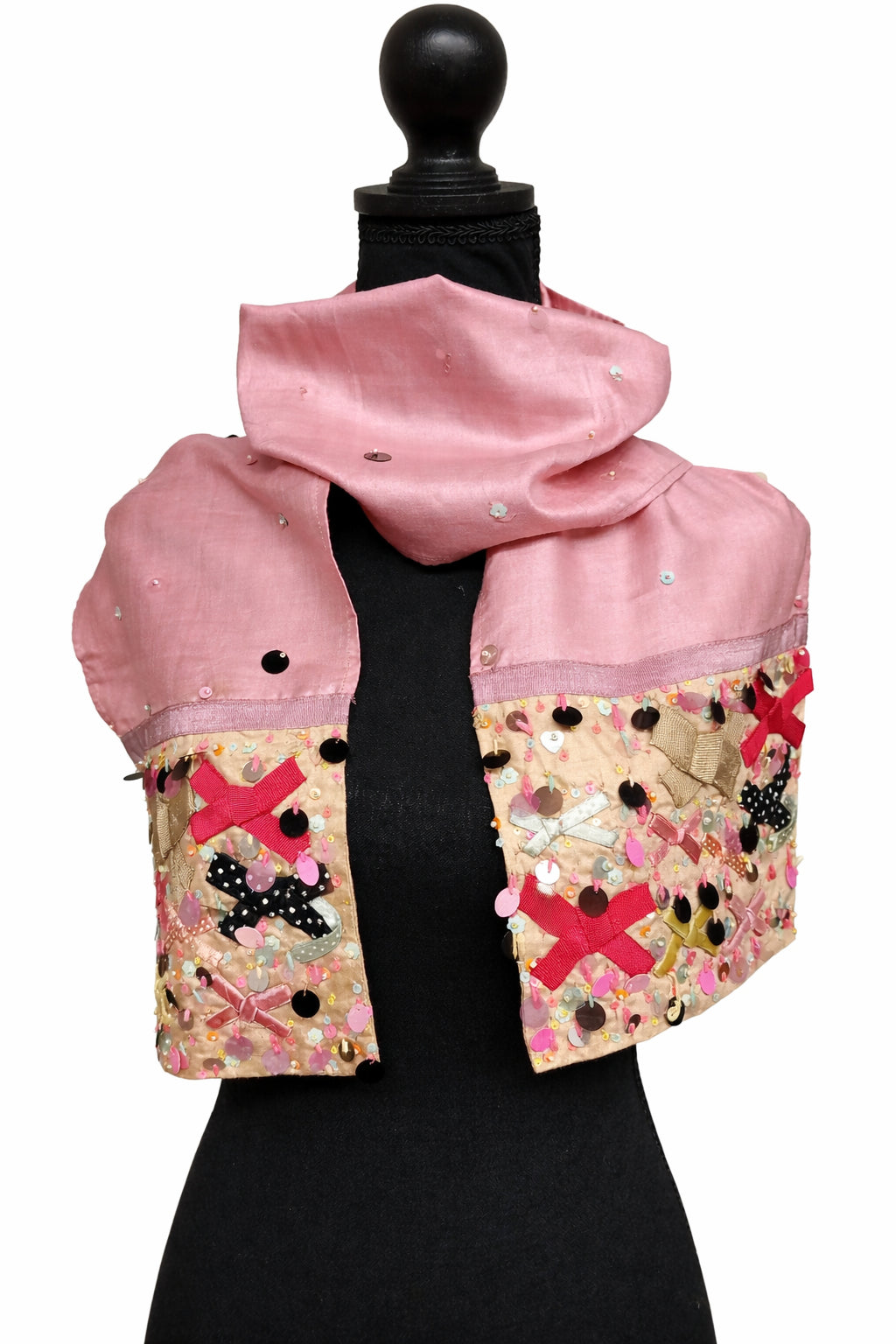 Eșarfă Accessorize, decorativă roz prăfuit, realizată din material fin