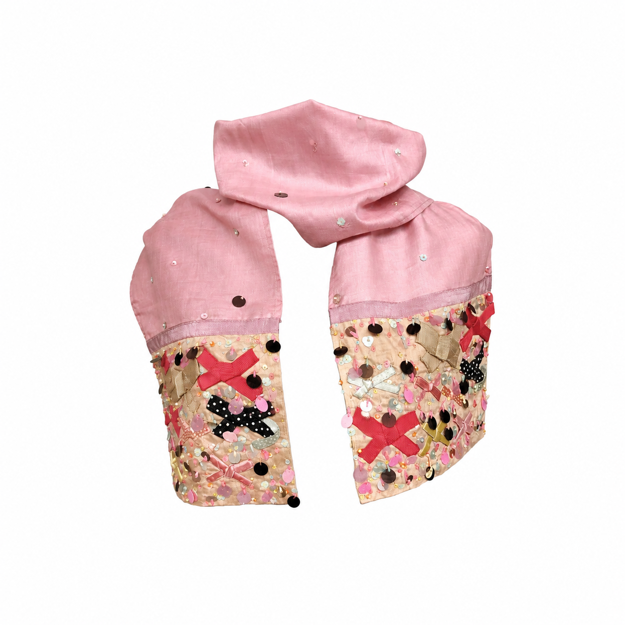 Eșarfă Accessorize, decorativă roz prăfuit, realizată din material fin