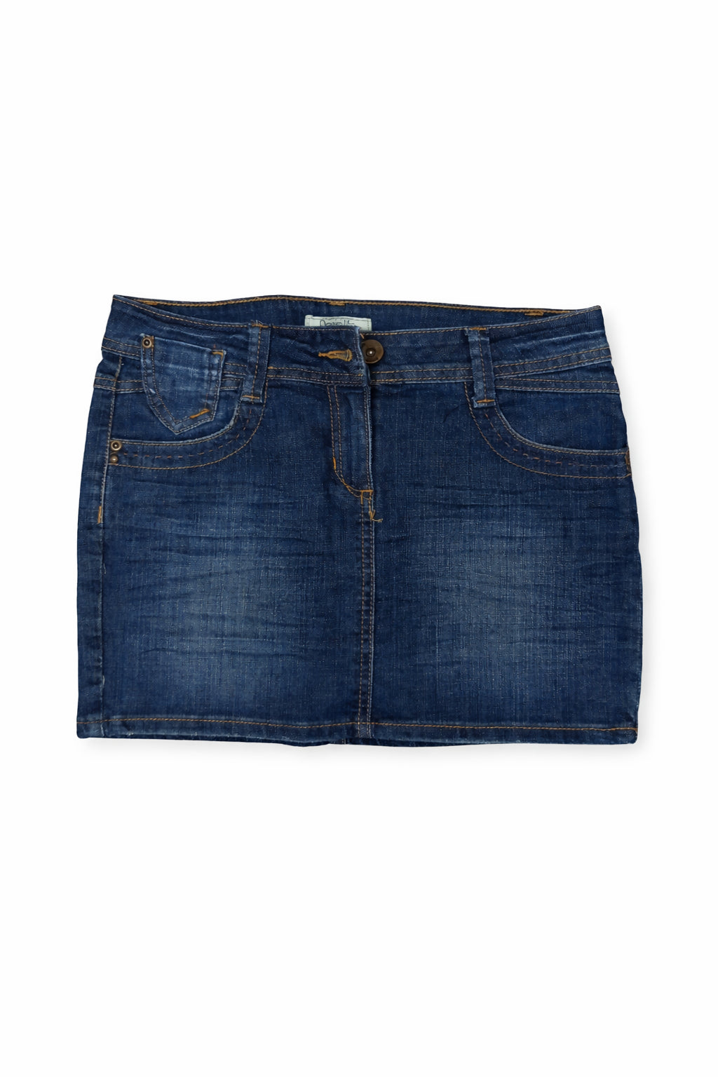 Fustă Denim Life-Pimkie, mini, denim albastru, mărime 34, cu croială dreaptă și talie medie