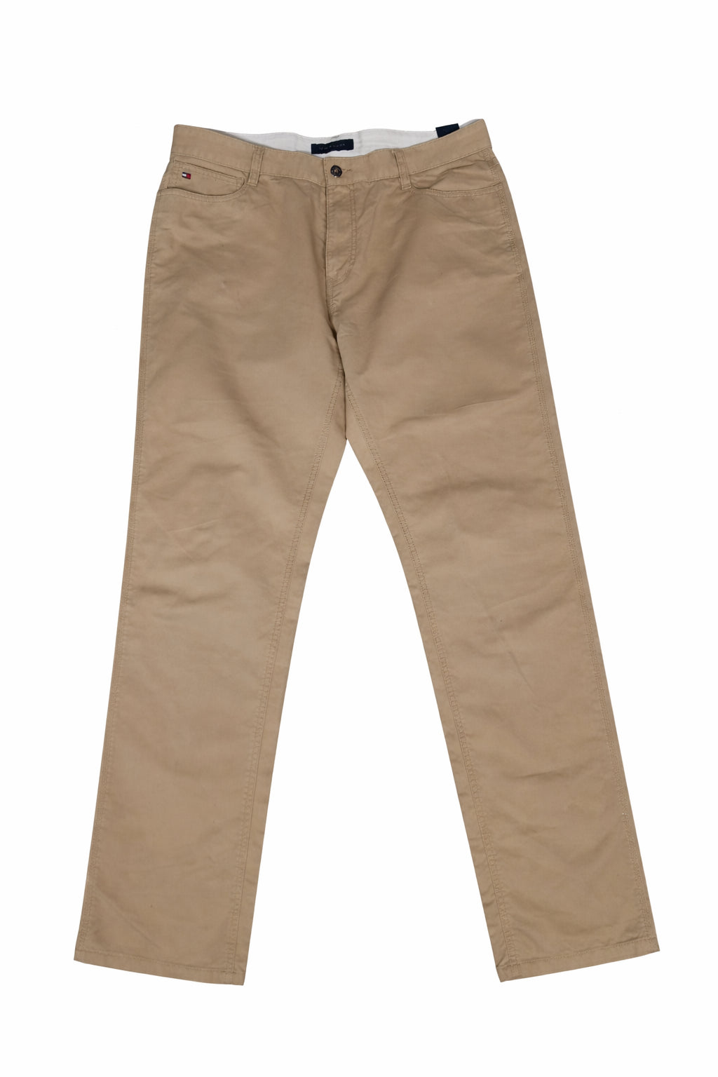 Pantaloni Tommy Hilfiger, chino bej pentru bărbați, mărime 36/34