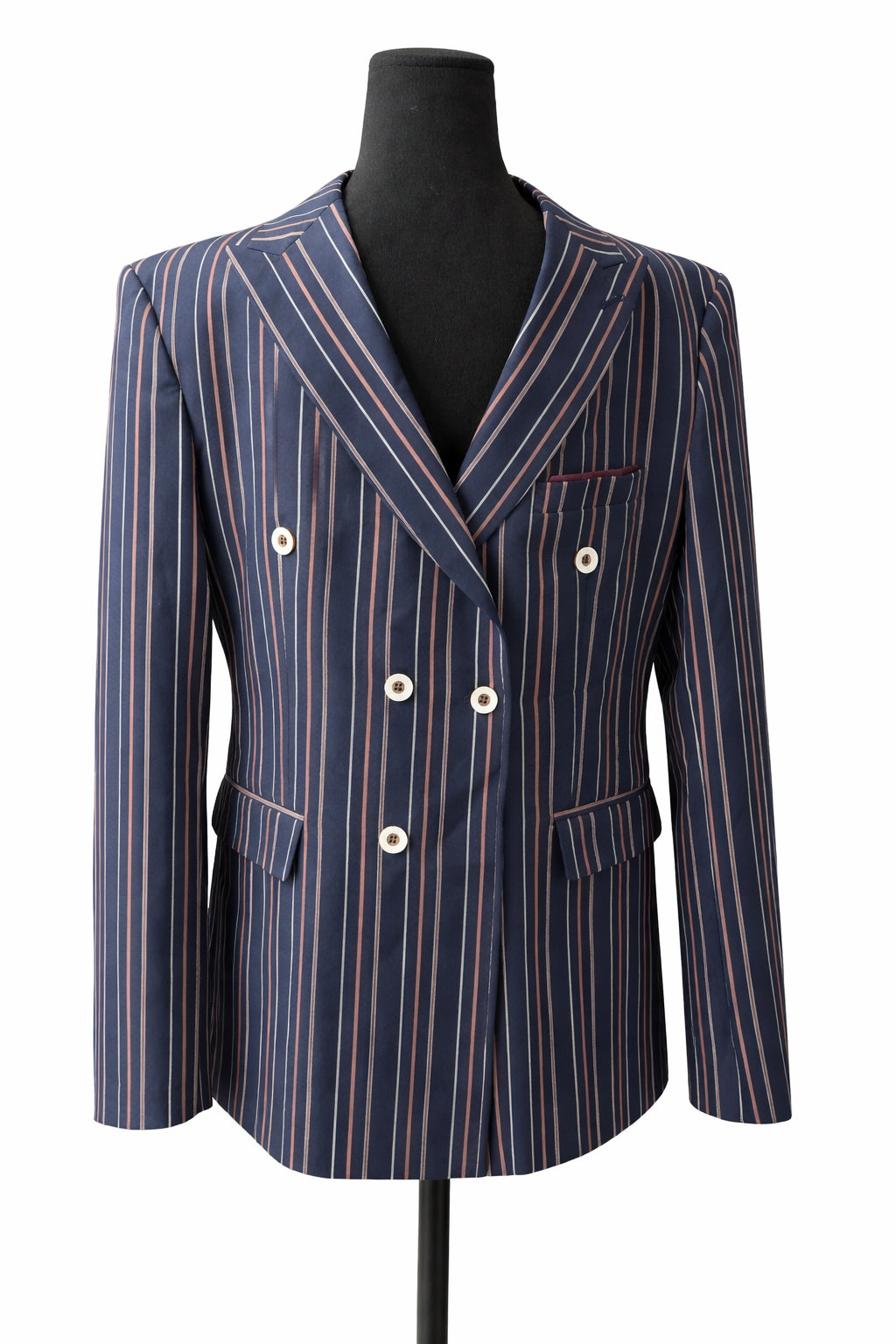 Sacou Westeros pentru bărbați, bleumarin cu dungi verticale, mărime 54