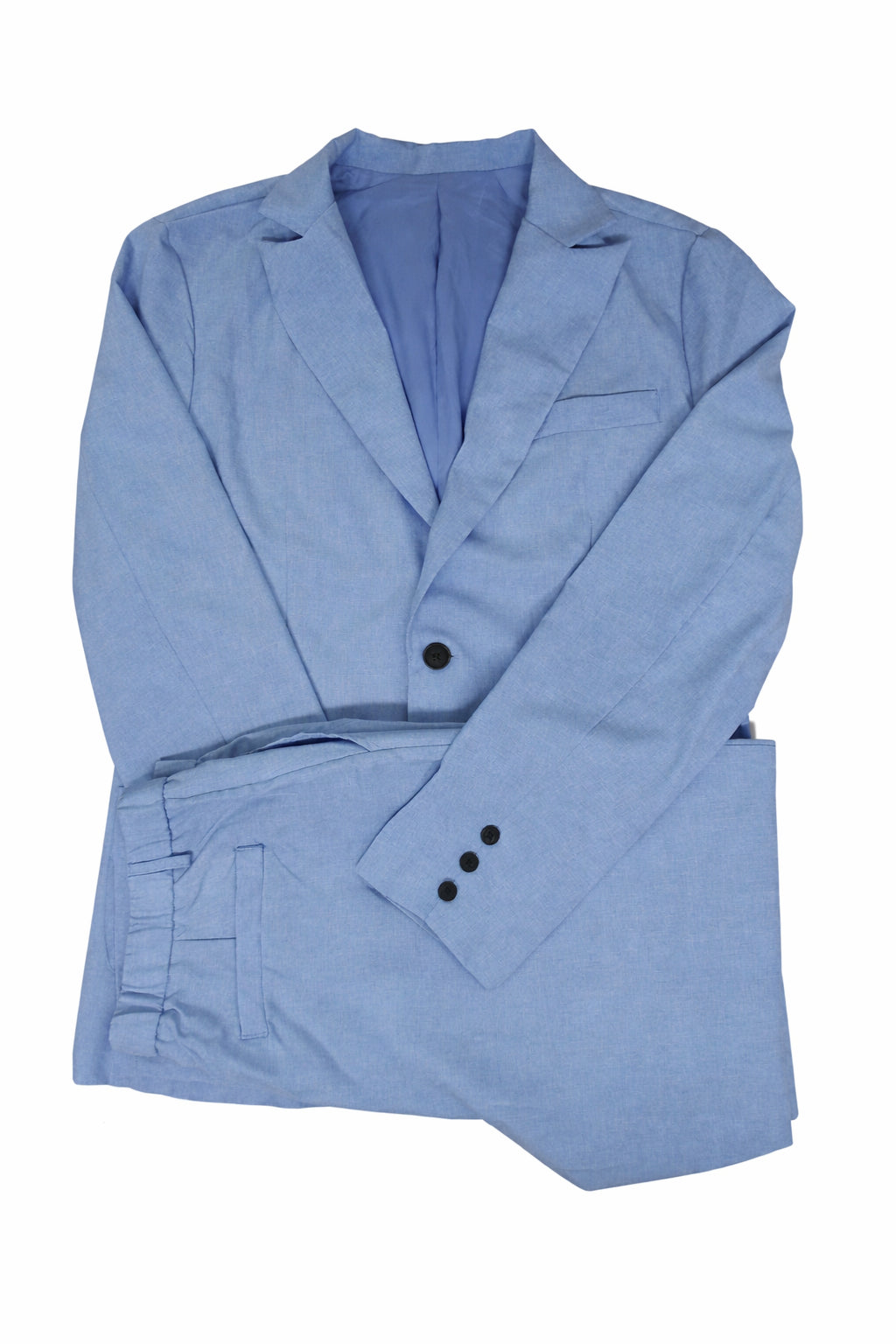 Costum pentru bărbați, albastru deschis, mărime XL, din material ușor și plăcut la purtare