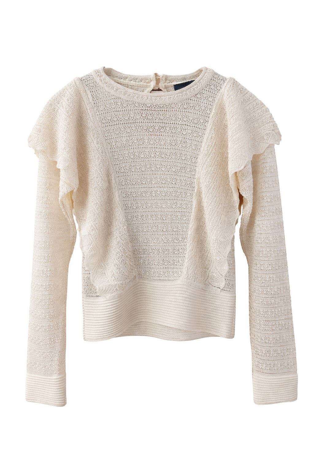 Bluză Zara pentru femei, crem din dantelă tricotată, mărime S