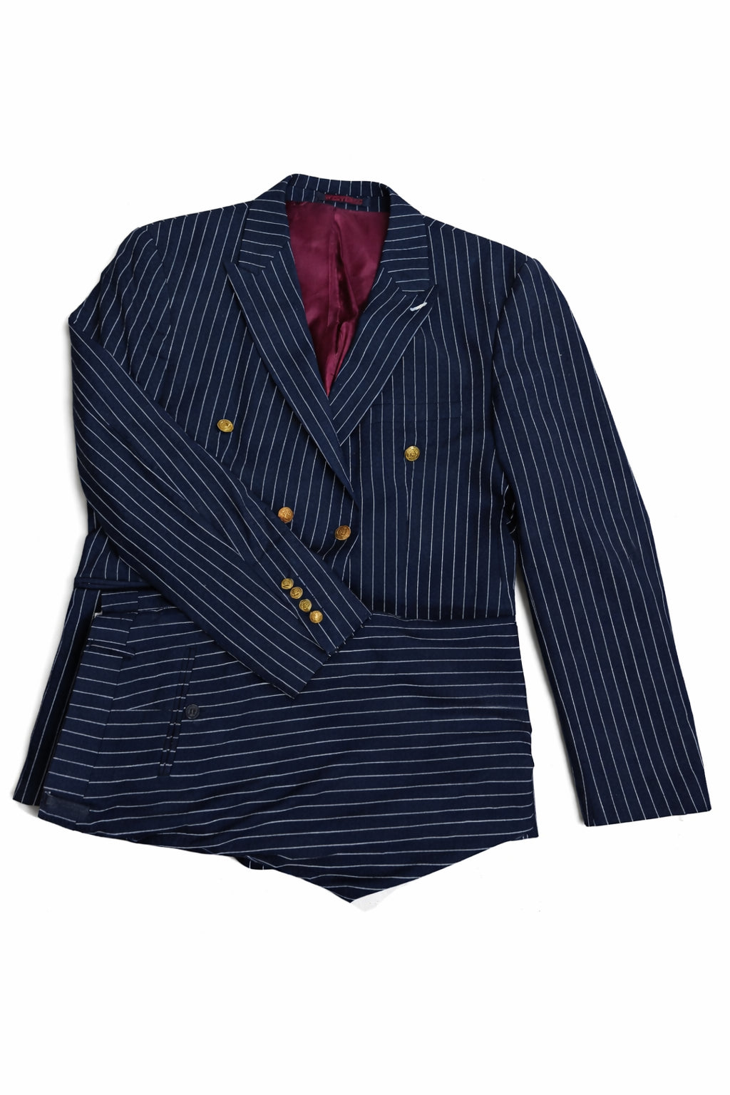 Costum elegant Westeros, bleumarin cu dungi fine, mărime 54