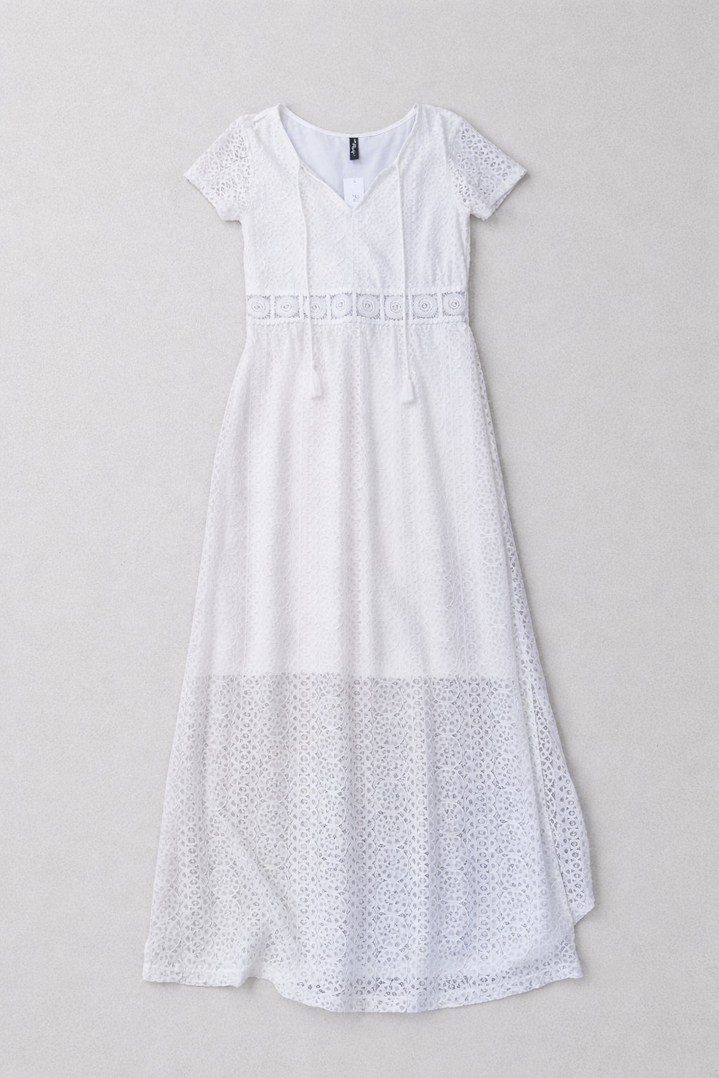 Rochie Jean Pascale pentru femei, albă din dantelă