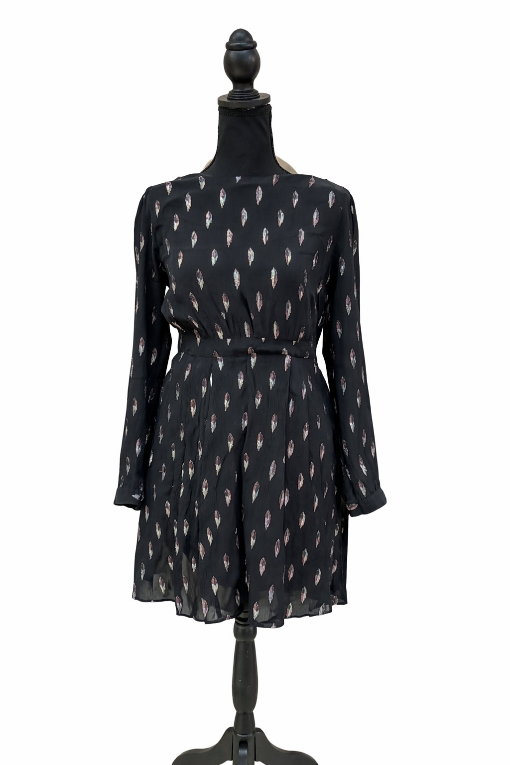 Rochie neagră |Hallhuber pentru femei, cu imprimeu discret