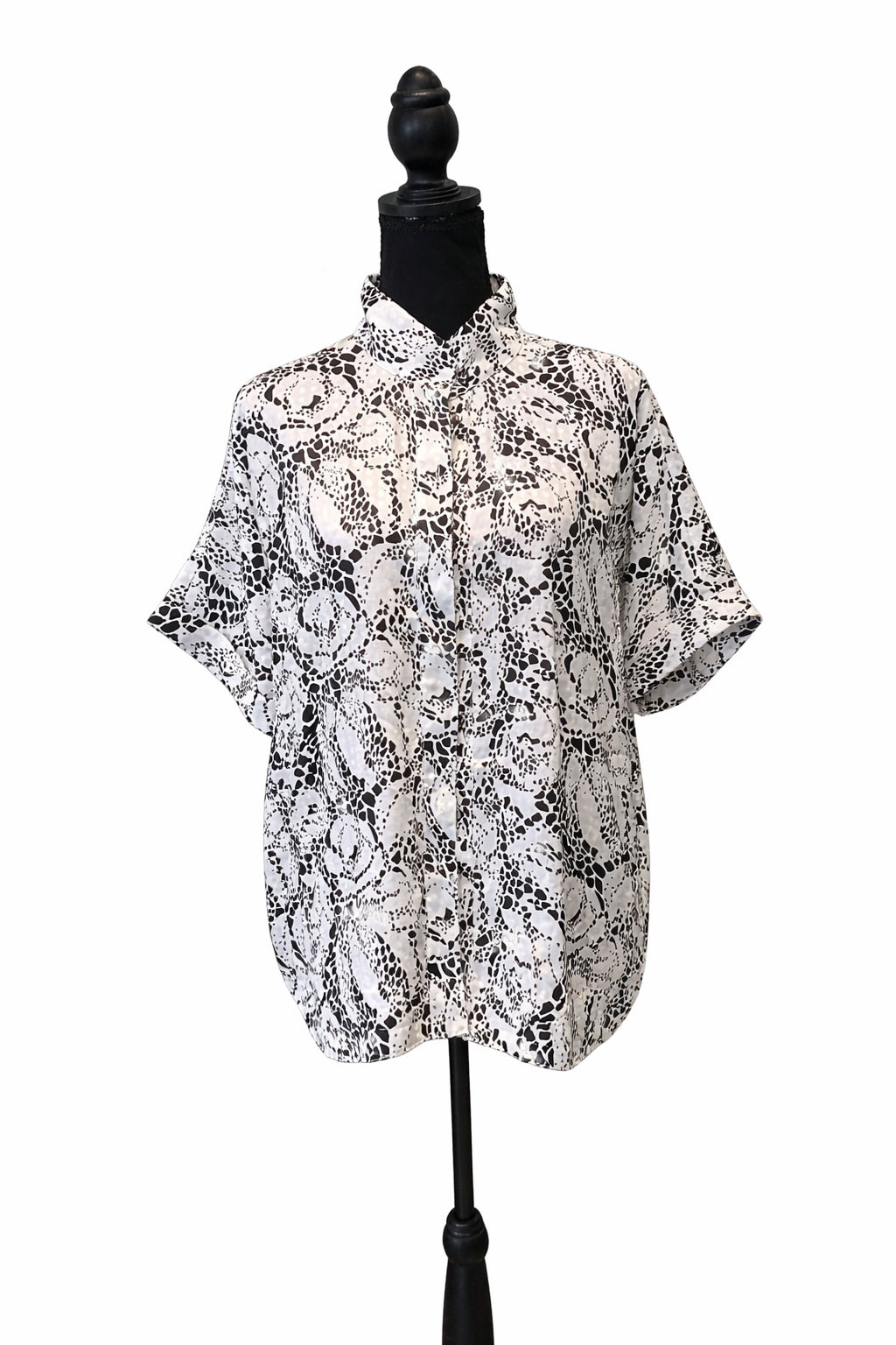 Cămașă pentru femei alb-negru