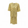 Compleu galben cu imprimeu paisley negru, mărime M/L