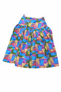 Fustă Midi Multicoloră cu Talie Înaltă – Model Abstract Mărime 36 | Second Hand