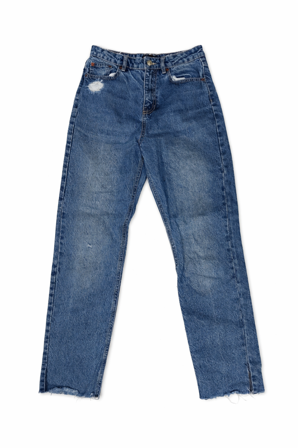 Pantaloni MomFit Denim Albaștri – Femei, Mărime 36, Talie Înaltă, Casual