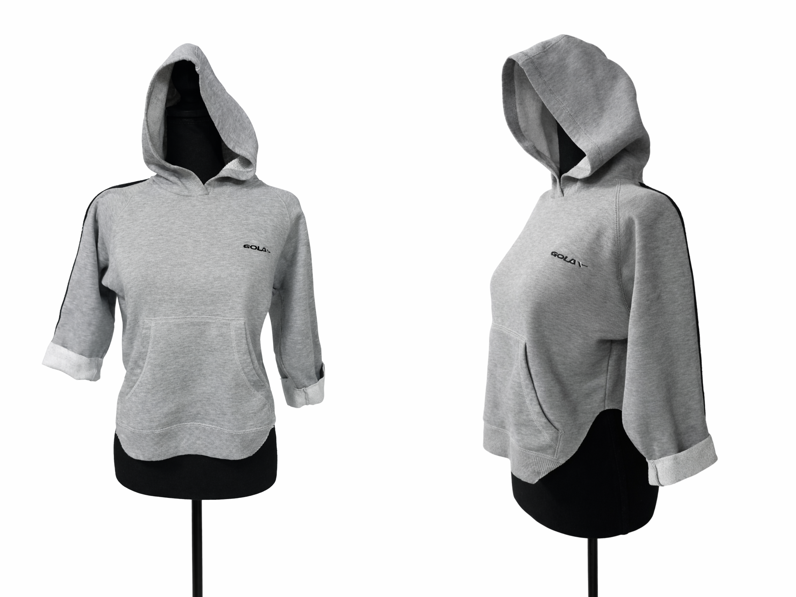 Hanorac Gri cu Glugă și Fleece – Copii, Mărime 128/134, Casual